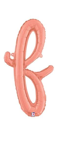Script Letter F - Rose Gold