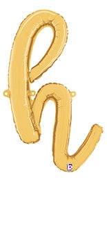 Script Letter H - Gold