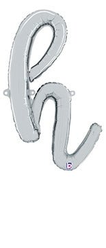 Script Letter H - Silver