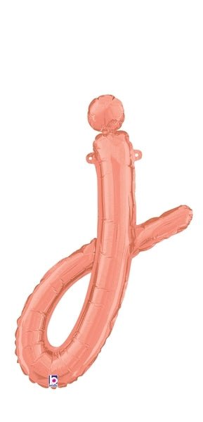 Script Letter J - Rose Gold
