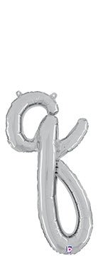 Script Letter Q - Silver
