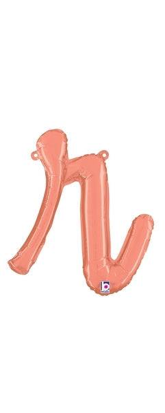 Script Letter R - Rose Gold