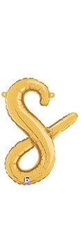 Script Letter S - Gold