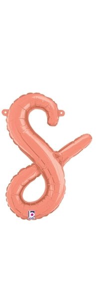 Script Letter S - Rose Gold