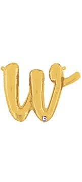Script Letter W - Gold