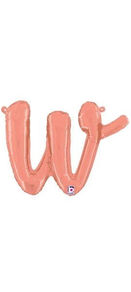 Script Letter W - Rose Gold