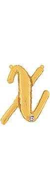 Script Letter X - Gold