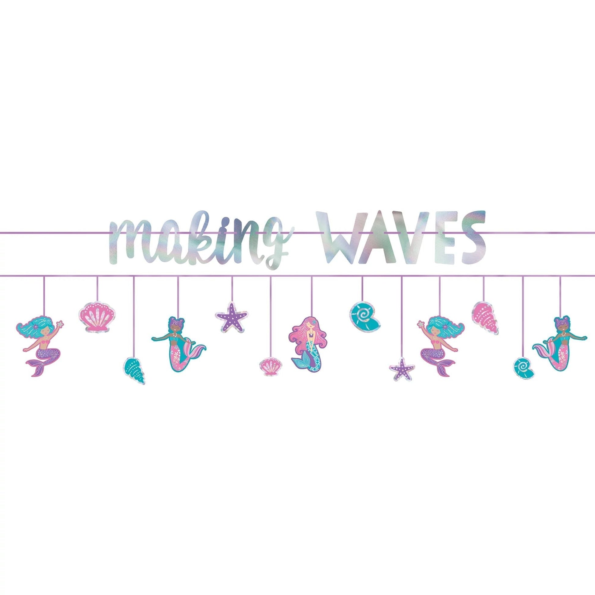 Shimmering Mermaids Double Banner Kit - Amscan