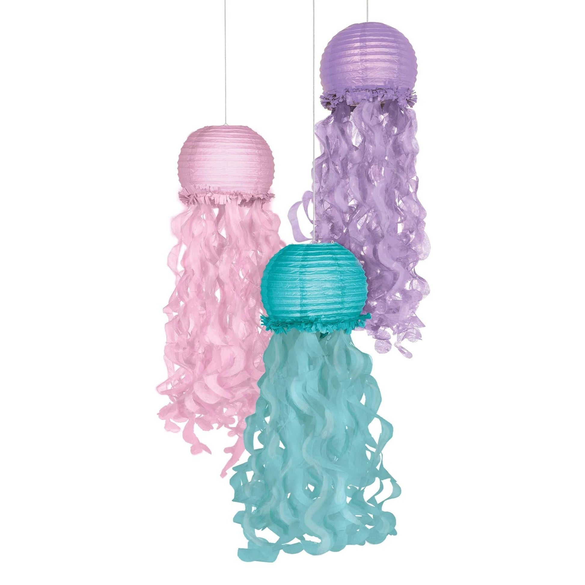 Shimmering Mermaids Jellyfish Lanterns 3ct - Amscan
