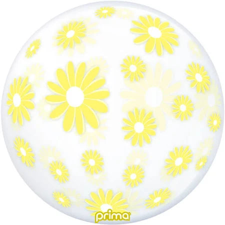 Prima 20" Yellow Daisy Flower Sphere Balloon 1ct