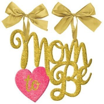 Sign - Mom To Be Gold Glitter