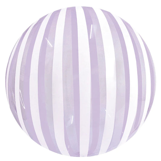 Globo BOBO de rayas moradas de 18"