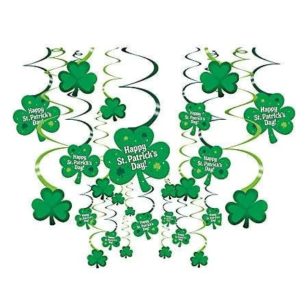St. Patrick's Day Swirl Decorations - Amscan