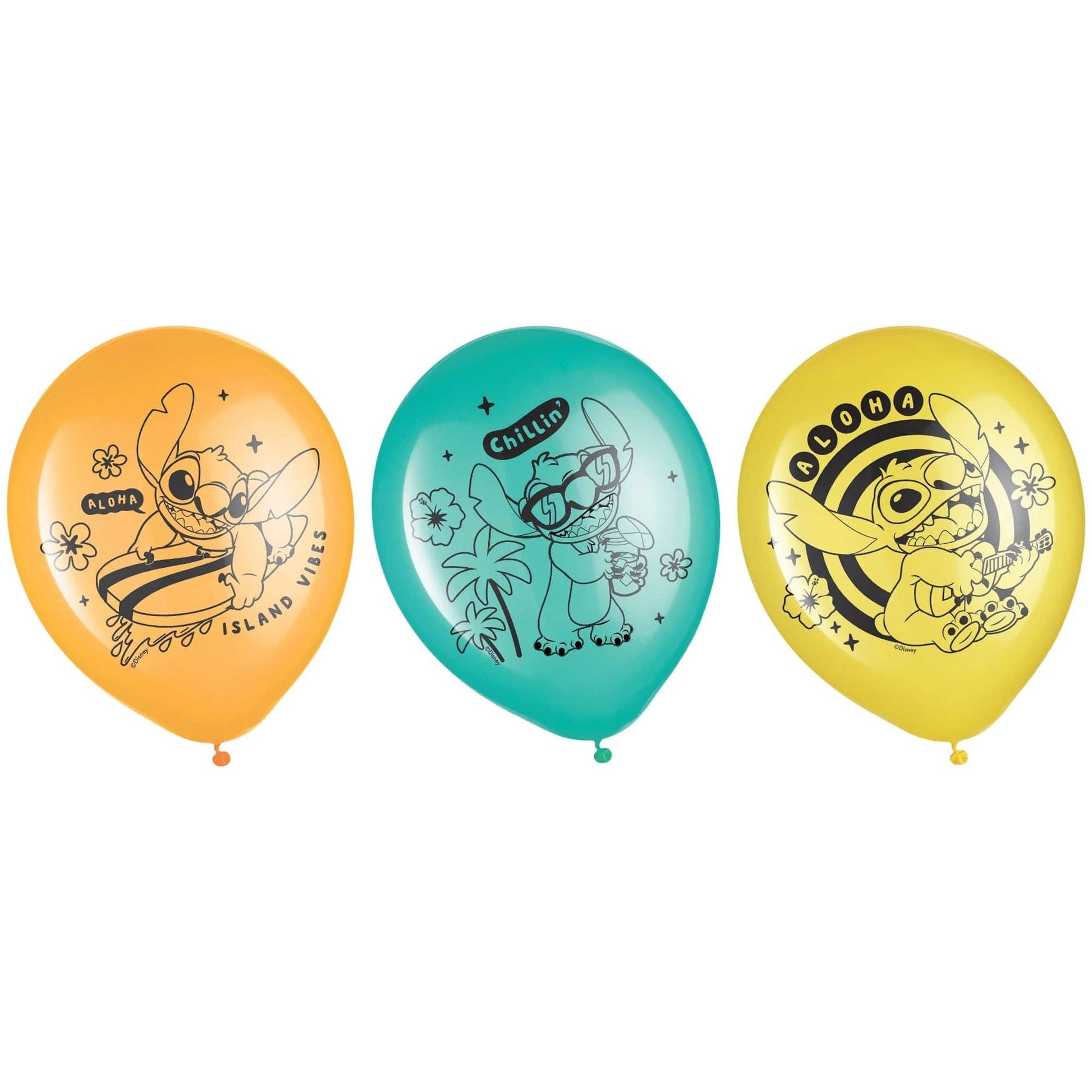 Stitch Latex Balloons 6ct - Amscan