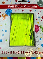 Straight Foil Door Curtains (1ct) - Winner Party