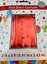 Straight Foil Door Curtains (1ct) - Winner Party