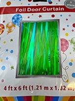 Straight Magic Foil Door Curtains (1ct) - Winner Party