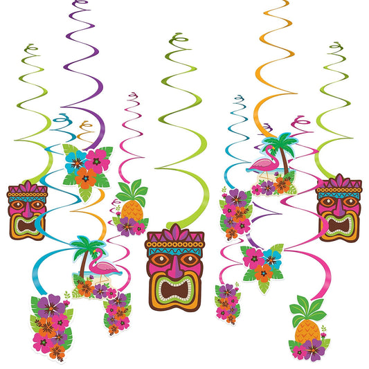 Summer Luau Swirl Decorations Value Pack