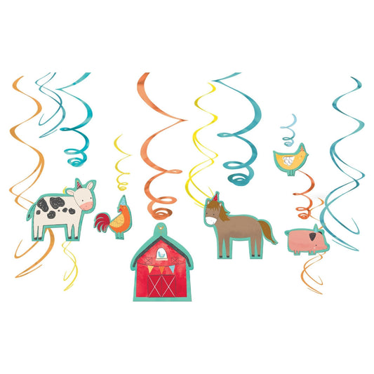 Swirl Decorations - Barnyard Birthday