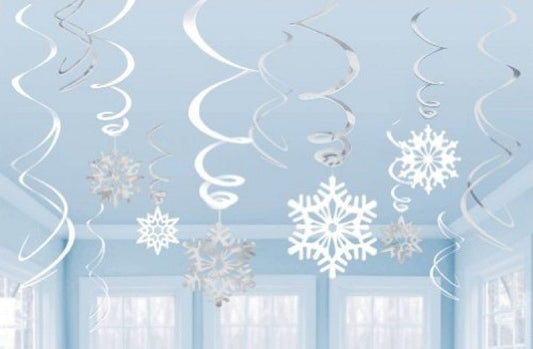 Swirl Decorations - Snowflake (12ct)