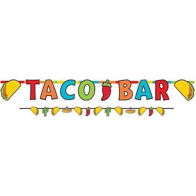 Taco Bar Jumbo Letter Banner 10ft - Amscan
