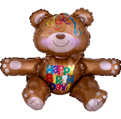 Anagram 19" Happy Birthday Bear Foil Balloon