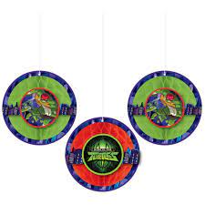 TMNT Honeycomb Decorations 3pc