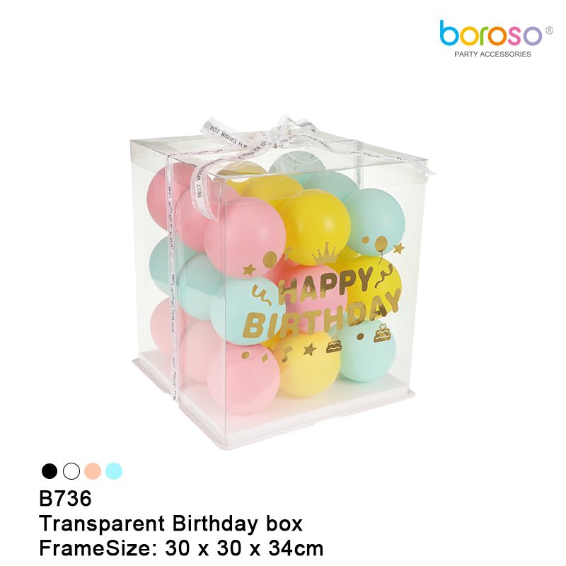 Transparent Birthday Box (10 pcs)