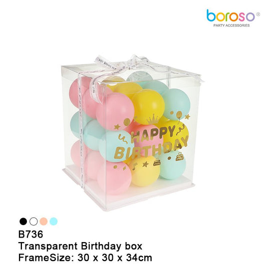 Transparent Birthday Box (10 pcs)