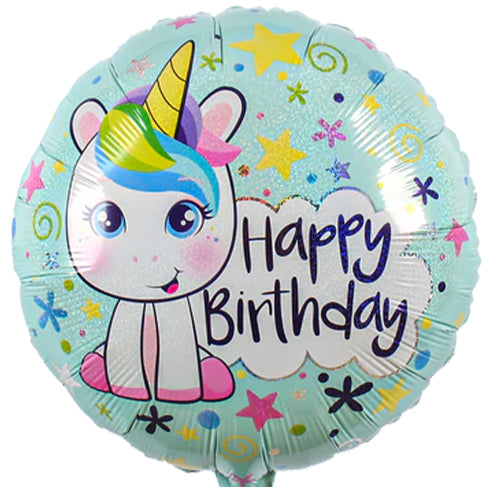 Party America 18" Happy Birthday Cute Baby Unicorn Balloon