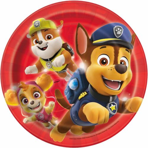 Unique Paw Patrol Plate 7" 8ct