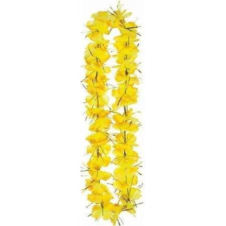 Vibrant Yellow Tinsel Lei