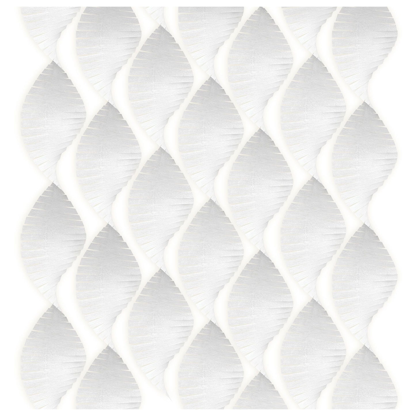 White Wide Fringe Streamers 1 - Roll