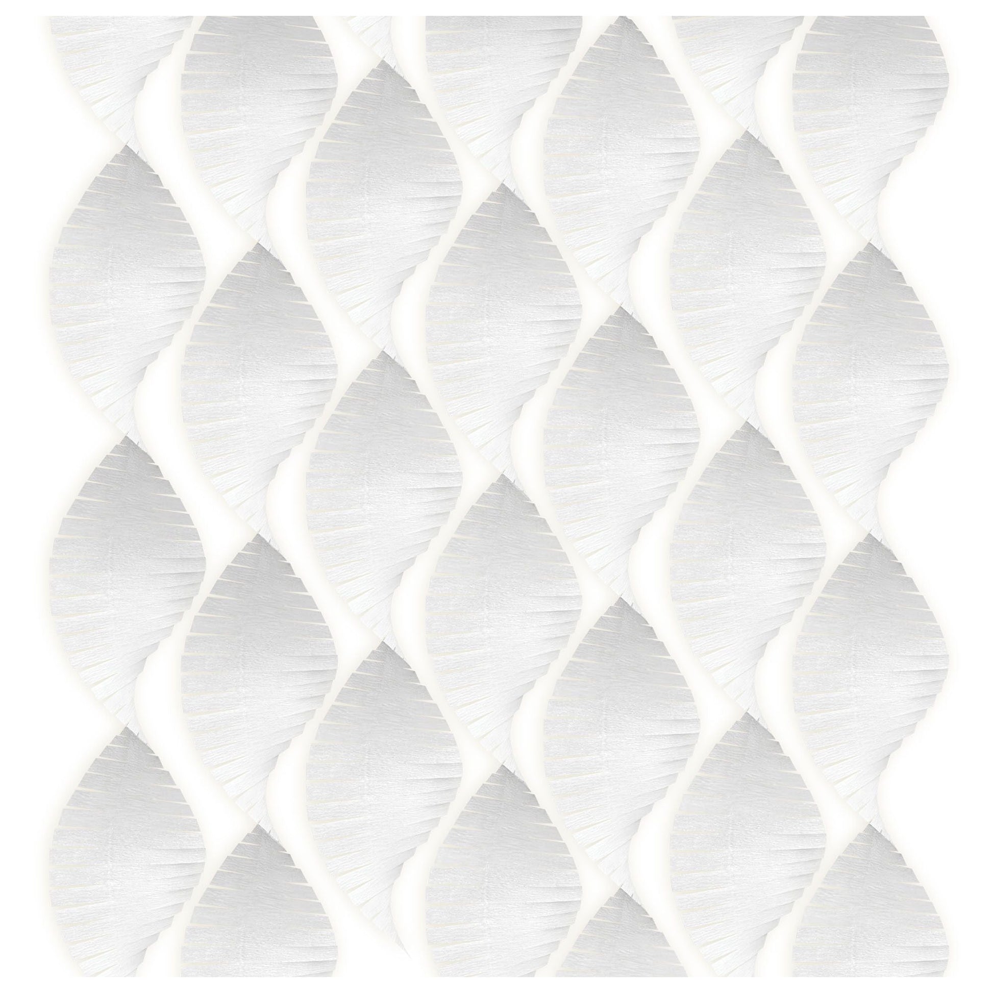 White Wide Fringe Streamers 1 - Roll