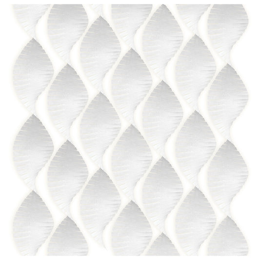 White Wide Fringe Streamers 1 - Roll