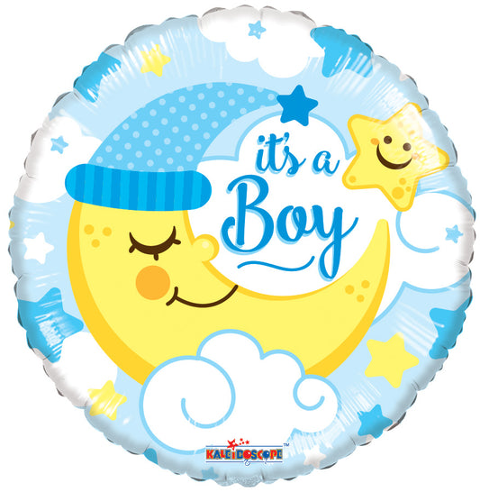 Conver USA 18" It's A Boy Moon and Star Balloon