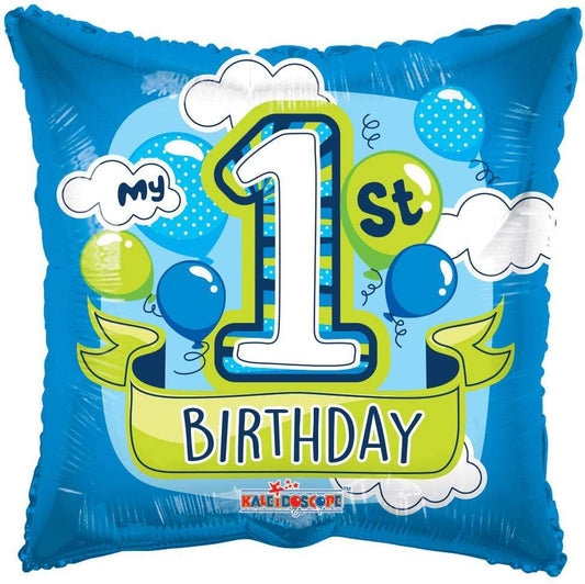 Conver USA 18" My 1st Birthday Blue Gellibean Balloon