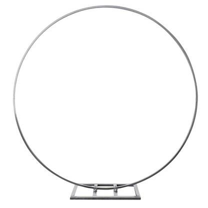 84" SIlver CIRCLE BACKDROP STAND