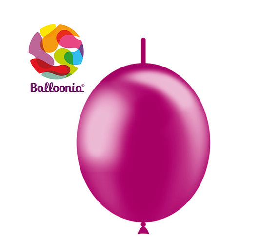 Balloonia 12" Decolink Metallic Latex Fuchsia 100ct