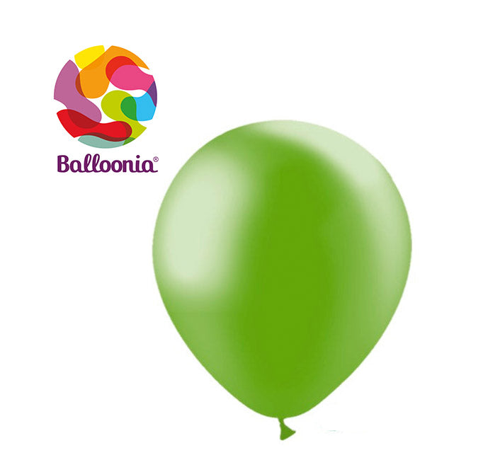 Balloonia 5" Latex Metallic Green 100ct