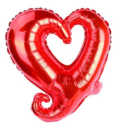 Winner Party 14" Red Hollow Hook Heart Balloon